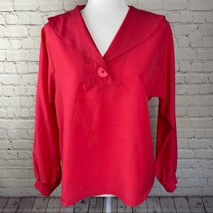 Vintage Judy Bond v neck collar blouse size 8